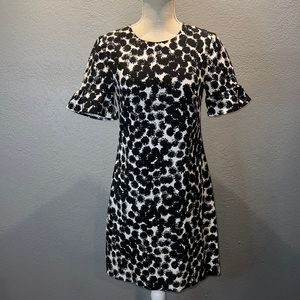 Trina Turk Black & White Short Sleeve Dress - Size 4